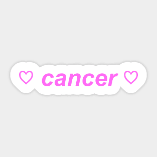 "cancer"  ♡ Y2K zodiac slogan Sticker